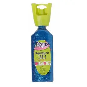 OZ International Peinture 3D - Diam's - Bleu Nuit - Pailleté - 37 ml - Facile à appliquerVendu parscrapmalin