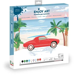 Comparateur de prix : OZ International ENJOYART Kit de Peinture par Numéro, Acrylique, Bord de mer, 30 x 30 cm