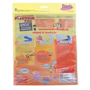 Plastique fou - 7 feuilles colorées - Diam's pas cher