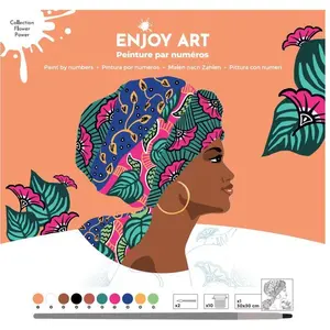 OZ International Peinture par numéros 30 x 30 cm Flower Power Aïssa pas cher