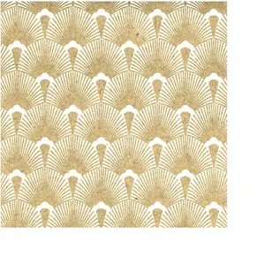 Papertree Feuille imprimée 50 x 70 cm Mazurka Ivoire et or 100 g/m² pas cher