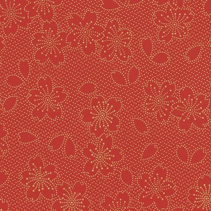 Papertree Feuille imprimée 50 x 70 cm Hanami Rouge et or 100 g/m²