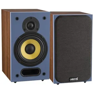 Enceinte bibliothèque DAVIS ARIANE 1 Bleu/Noyer x2Vendu parcdiscount