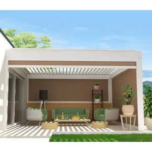 SUNSTYL Pergola blanche motorisée 3x3x2.5m MELODIE gris foncé pas cher