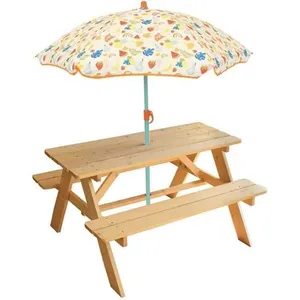 Table De Pique-Nique Fun House Fruity's 53 X 95 X 75 Cm Parasol pas cher