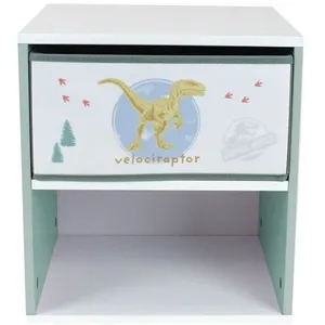 Comparateur de prix : FUN HOUSE Chevet avec tiroir Dinosaures - Jurassic Word - H36 x L33 x P30 cm