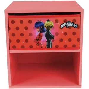 Comparateur de prix : Fun house miraculous ladybug chevet avec tiroir h.36 x l.33 x p. 30 cm