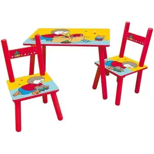 Fun House T'CHOUPI Table rectangulaire 41,5x61x42 cm + 2 chaises 49,5x31x31,5cm