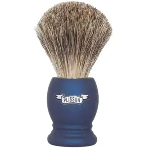 Plisson Plisson 955801 Blaireau Pur Gris (Taille 12), Monture Bleu Nuit.Vendu par3suisses