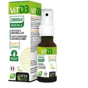 Comparateur de prix : Santé Verte Vitamine d3 végétale 2000ui