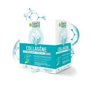 Comparateur de prix : SANTE VERTE Collagène Poudre hautement dosé 10g gout citron x30 Sticks