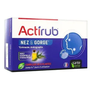 Sante Verte Santé Verte Actirub Nez & Gorge 15 Sachets