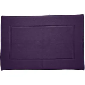 PASSION D'ELY Soft by Perle de Coton - Tapis de bain aubergine - 50x80 cm T.U pas cher