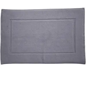 PASSION D'ELY Soft by Perle de Coton - Tapis de bain gris perle - 50x80 cm T.U pas cher