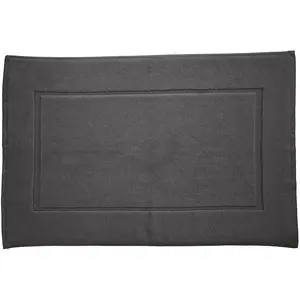 Soft by Perle de Coton - Tapis de bain gris anthracite - 50x80 cm OS pas cher