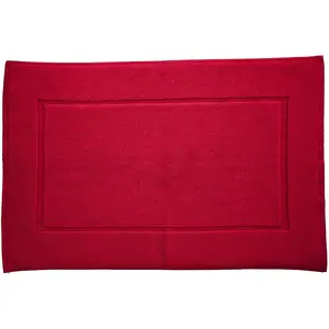 PASSION D'ELY Soft by Perle de Coton - Tapis de bain rouge - 50x80 cm T.U pas cher