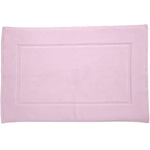 PASSION D'ELY Soft by Perle de Coton - Tapis de bain rose poudré - 50x80 cm T.U pas cher