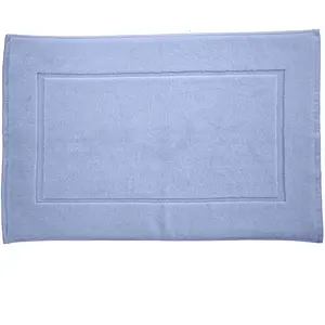 Soft by Perle de Coton - Tapis de bain bleu ciel - 50x80 cm T.U pas cher