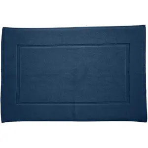 PASSION D'ELY Soft by Perle de Coton - Tapis de bain bleu jean - 50x80 cm T.U pas cher