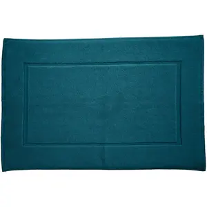 Soft by Perle de Coton - Tapis de bain pétrole - 50x80 cm T.U pas cher