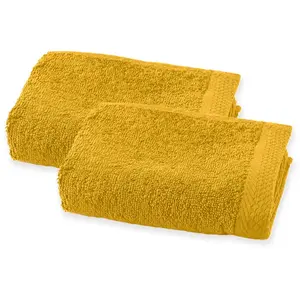 PASSION D'ELY Soft by Perle de Coton - 2 Serviettes Invité safran - 50x30 cm 50x30 cm