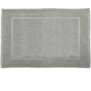 Soft by Perle de Coton - Tapis de bain argenté - 50x80 cm T.U pas cher