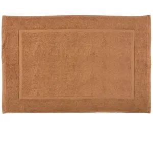 Soft by Perle de Coton - Tapis de bain camel - 50x80 cm T.U pas cher