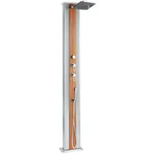 Comparateur de prix : Douche solaire 40 L Dada Straight Inox habillage effet bois - Formidra