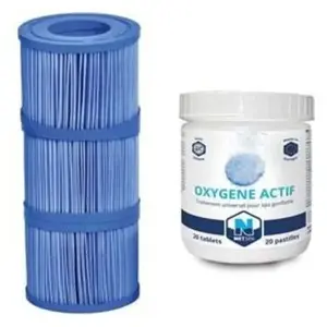 NETSPA Pack spa : 3 cartouches antibactériennes + 20 pastilles oxygène actif ... pas cher