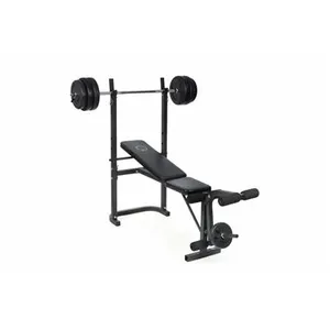 Comparateur de prix : Ofitness Banc De Musculation Avec Barre + Poids 21 Kg Inclus