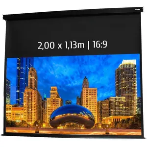 Kimex ECRAN ELECTRIQUE 16:9 NOIR - cran de projection lectrique pas cher