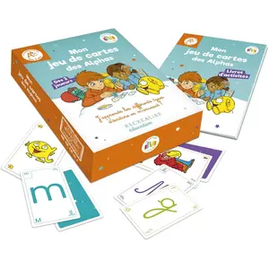 RECREALIRE Mon jeu de cartes des alphas - j'apprends les différents types d'écriture en m'amusant ! pas cher