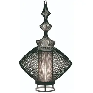 Lampe en métal noir 21x57cm Opium - Forestier pas cher