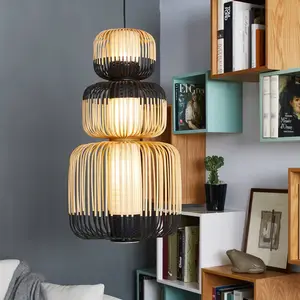 Comparateur de prix : Forestier Bamboo suspension noire à 3 lampes
