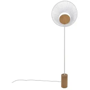 Forestier Oyster lampadaire de designer, blancVendu parluminaire