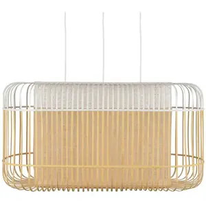 Forestier Bamboo oval XL Suspension blanche/naturelle pas cher