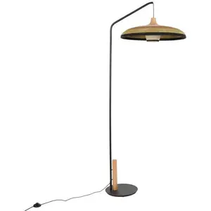 Forestier GRASS-Lampadaire Rotin / Fil d'Abaca H180cm pas cher