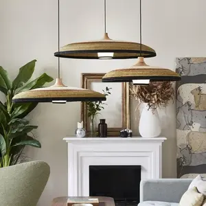 Forestier GRASS-Suspension Rotin / Fil d'abaca M Ø60cm