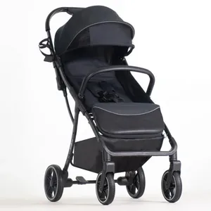 Poussette Canne inclinable Ultra compacte Bebe2luxe Okto Noir - Naissance à 4 ans pas cher