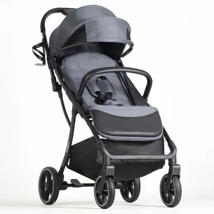 BEBE2LUXE Poussette canne Okto gris : De la naissance à 4 ans Ultra compacte pas cher