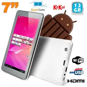 Tablette Tactile Android 6.0 7' Quad Core Google Play Store Blanc 20 Go YONIS