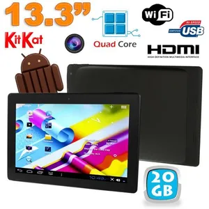 Comparateur de prix : Tablette Tactile 13.3' YONIS - Android Kitkat - Quad Core - 16 Go - Noir