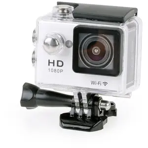 Yonis Caméra Sportive Etanche 30M 170° HD 1080P Wifi Time Lapse Multisport Argent 16Go