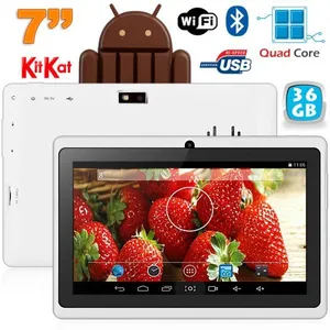 Comparateur de prix : Tablette Tactile 7 Pouces Quad Core Caméra Flash Android Micro SD USB 40Go Blanc YONIS