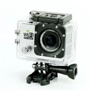 Yonis Camera Embarquée Sports Wi-Fi LCD Caisson Etanche Waterproof 12 Mp HD Blanc 32Go