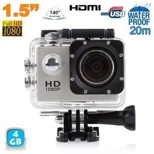 Comparateur de prix : Yonis Mini Caméra Sport HD 1080P Etanche 30M Ecran Photos Vidéo Angle 140° Argent 4 Go