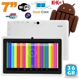 Tablette Tactile Android 6.0 7 Pouces Quad Core 40Go Dual Cam Flash Blanc YONIS pas cher