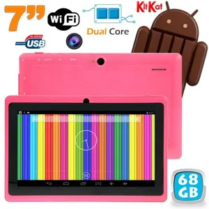 Comparateur de prix : Tablette Tactile Android 6.0 7 Pouces Quad Core Dual Cam Flash Rose 72 Go YONIS