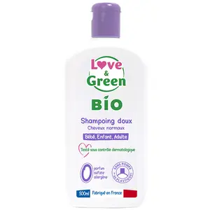 Love & Green Hygiène et Soin Shampoing Doux Bio 500ml pas cher