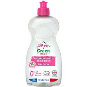 Love & Green Homme Liquide Vaisselle Mains Ultra-Dégraissant Sans Parf... pas cher